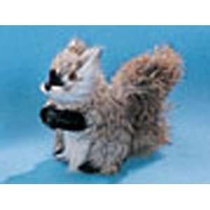  4 Sitting Squirrel Furry Animal Figurine Toys & Games
