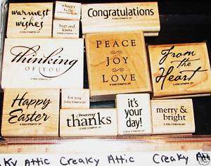 STAMPIN UP ALL YEAR CHEER I RUBBER STAMPS CONGRADULATIO  