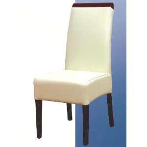 Eva Off White By Cast Leather Side Chair Set of 2 Mandarin 