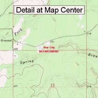 USGS Topographic Quadrangle Map   Star City, Arkansas (Folded 