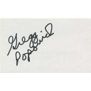  Gregg Popovich Autographed 3x5 Card   Sports Memorabilia 