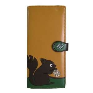  Brown Squirrel eating a Pine Cone Vinyl Lady Wallet Clutch 
