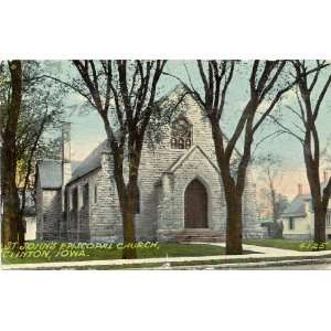   Postcard St. Johns Episcopal Church   Clinton Iowa 