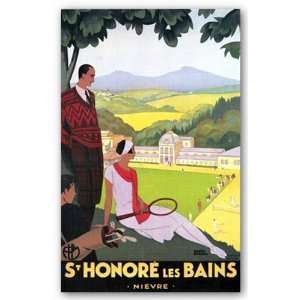 St. Honore les Baines, 1928   Serigraph by Roger Broders 43 1/2x30 1 
