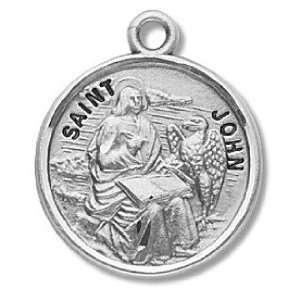  St. John the Evangelist   Sterling Silver Medal (20 Chain 