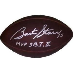  Bart Starr signed Official NFL Duke TB Football MVP SB I 