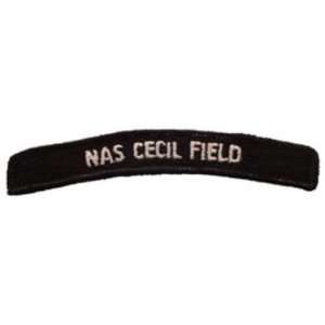  U.S. Navy Nas Cecil Field Patch Black & White 4 3/4 
