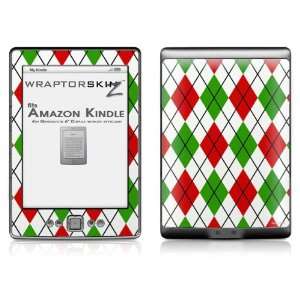 Argyle Red and Green Skin (fits  Kindle 4   6 display, no 