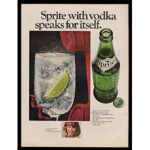    1967 Sprite With Vodka Speaks Itself Phone Print Ad