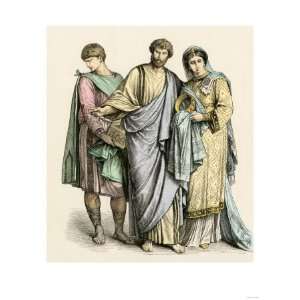 Christians in the Time of Ancient Rome Premium Poster Print, 24x32 
