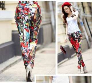 New Women Colorful Harem Trousers Long Loose Casual Pants 5123  