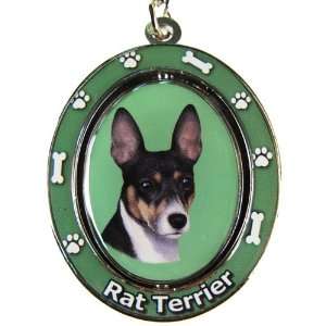  Rat Terrier Spinning Dog Keychain By E & S Pets