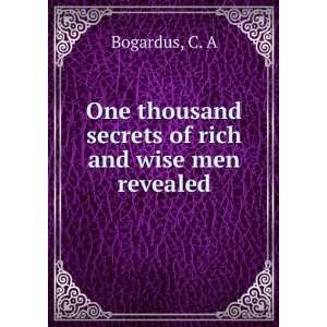   thousand secrets of rich and wise men revealed: C. A Bogardus: Books