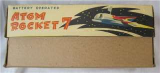Vintage Japan Batt Op ATOM ROCKET 7 NMT w/ orig. box  