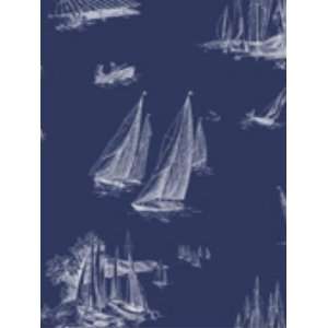  Wallpaper York By the Sea Sailboat toile AC6136