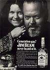 1971 Jim Beam ad, Orson Welles Daughter Generation Gap?  