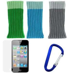  GTMax 3 Pack iSock Beanie Cap / Sock ( Blue + Green + Gray 