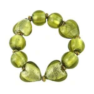   Style   Hearts   Stretch ~ Olive Green SERENITY CRYSTALS Jewelry