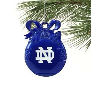  Notre Dame Fighting Irish Royal Blue Flat Ball Ornament 