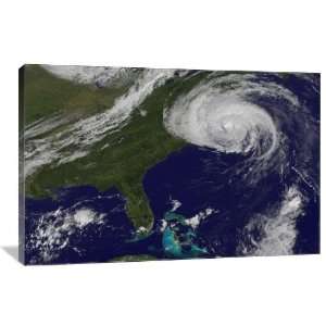 Hurricane From Space   Gallery Wrapped Canvas   Museum Quality  Size 