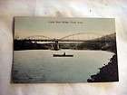 1910 FLOYD IOWA CEDAR RIVER BRIDGE POSTCARD Canoe