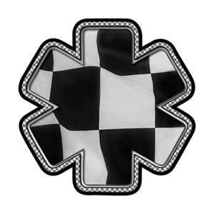  Checkered Flag Racing Star of Life Decal   16 h 