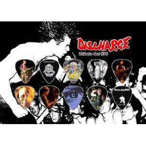  Discharge Punk Guitar Pick Display   Premium Celluloid 