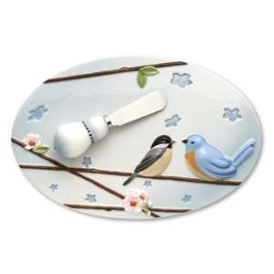  Feathered Friends Bird Cheese Platter/Spreader