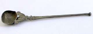 VINTAGE ANTIQUE OLD SOLID SILVER SPOON FROM RAJASTHAN INDIA. MADE OF 