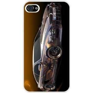  Gold BMW Sportscar Design White Hard Case Cover for Apple iPhone® 4 