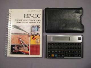   Packard HP 11C with Owners Handbook and Problem solving guide  