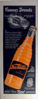   print advertising for Nesbitts of California orange soda soft drink