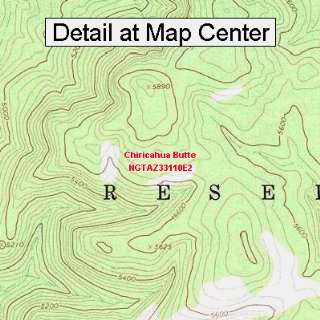 USGS Topographic Quadrangle Map   Chiricahua Butte, Arizona (Folded 