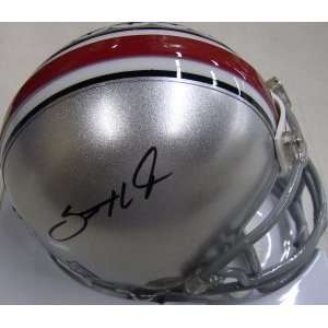  Autographed Santonio Holmes Mini Helmet   Ohio State 