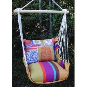  Cafe Soleil Fan Coral Hammock Chair Swing Set: Patio, Lawn 