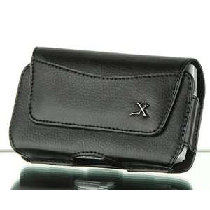 Premium Executive Black BH Horizontal Leather Carrying Pouch Case for 