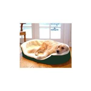  Lounger Orthopedic Dog Bed Fabric Green, Size Medium (21 