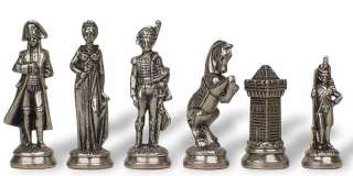 Italfama Napoleone Napoleon Metal Chess Pieces Set  