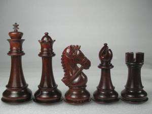 Triple Weight Weighted Handcarved Club Chess Bud Rose Wood chessbazaar 