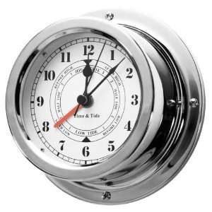  Ambient Weather GL152 TT C 6 Nautical Time and Tide Clock, Chrome 