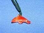 chinese hand carved jade necklace dolphin shape  