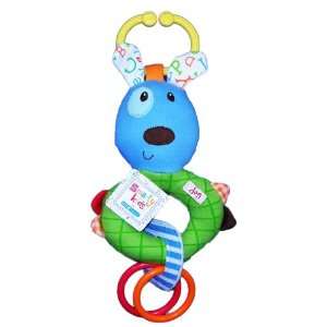 Smarty Kids on the Go Baby Rattle   Blue Dog Toys & Games