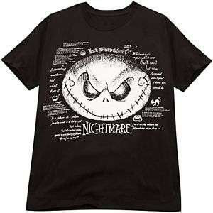 JACK SKELLINGTON Nightmare Mens T shirt Disney NEW  