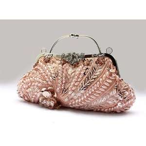 Classic Style Bridal Accessories Big Beaded Handbag Evening Purse Mini 