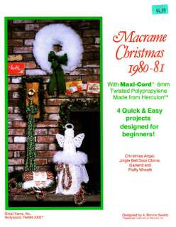Craft Books: #970 Macrame Christmas 1980 81  