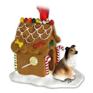    Collie Sable Ginger Bread Dog House Ornament: Home & Kitchen
