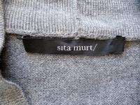 Sita Murt Women Grey Buttondown Sweater, Size 42  