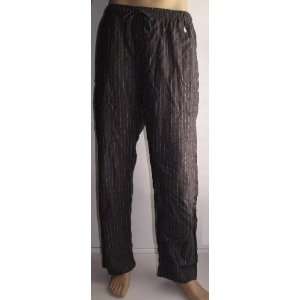  Ralph Lauren Sleepwear Pants Size Medium Grey w/PinStripe 