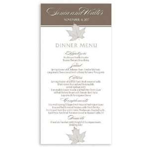  70 Wedding Menu Cards   Majestic Fall in Taupe Office 
