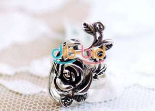 New Fashion Lady Exquisite Ancient Rose Cirrus Carved Retro Style Ring 